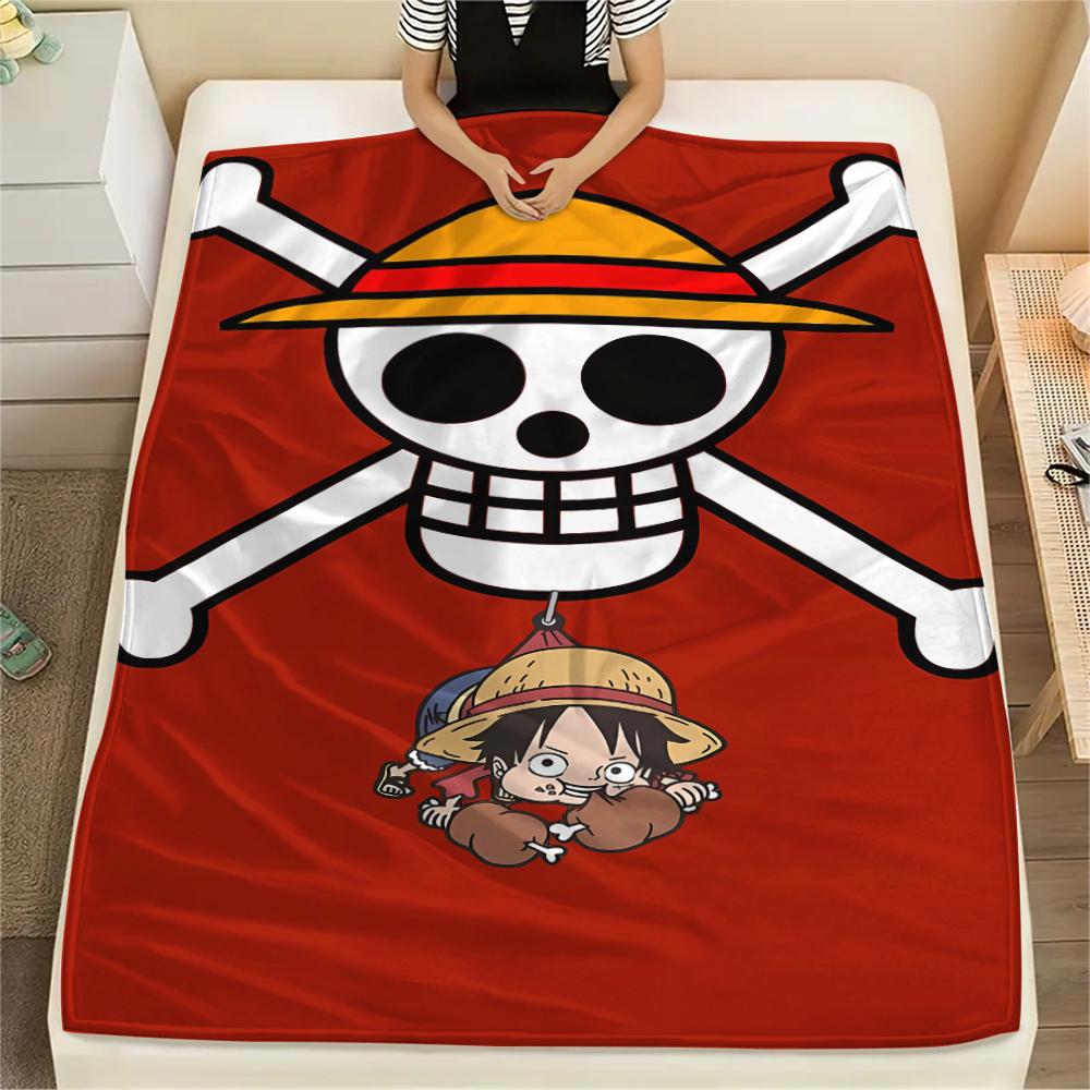 Coperta in Flanella con Stampa Personaggio One Piece, Alta qualità Confortevole per Tutte le Stagioni, Arredamento per la Casa, Calore e Comfort, Perfetta per Regali di Natale