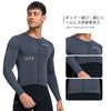 Santic Men's Long Sleeve Cycling Jersey, Spring/Summer Road Bike Cycling Wear, UV Protection, Sweat-Wicking, Quick-Drying, Lightweight, Unisex (Gray,