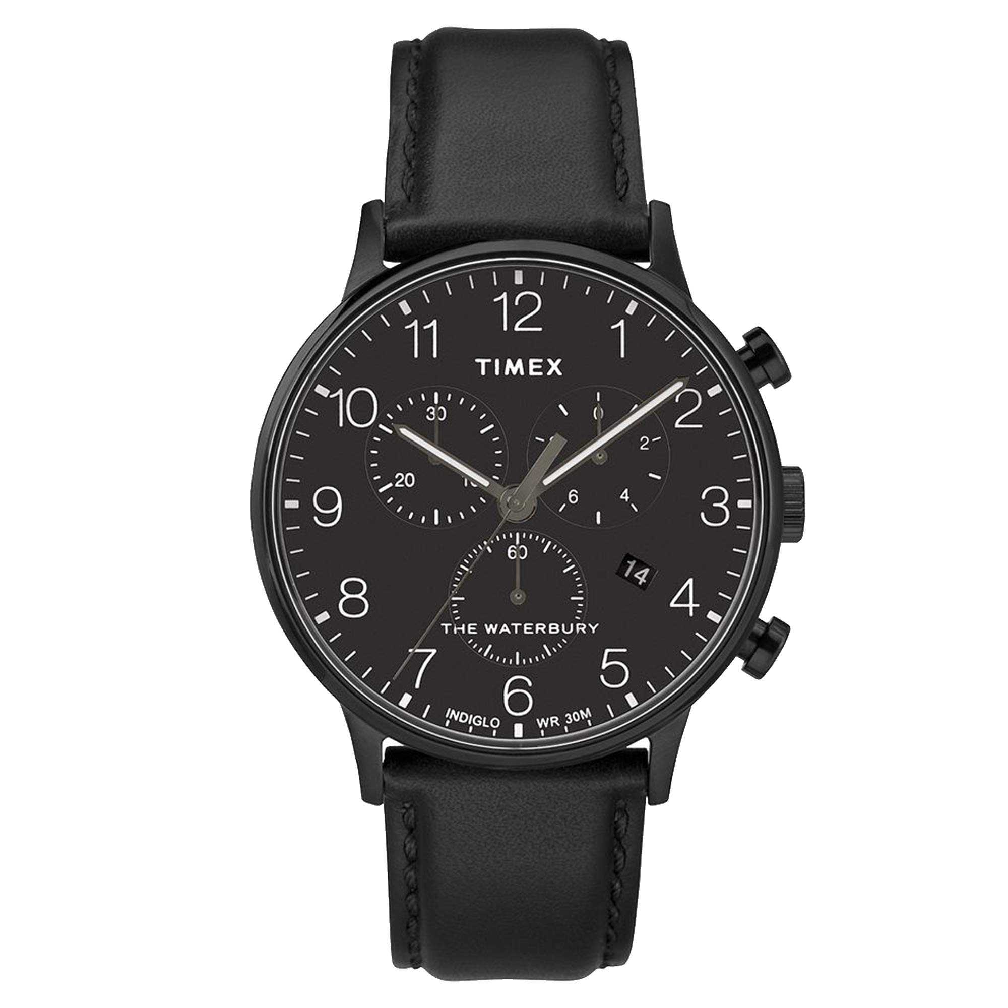 

Timex Waterbury Classic Chrono Leather One Size BlackBlack