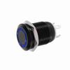 Car 12mm LED Light Momentary Push Button Switch Toggle Black Case 2A