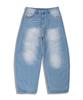 UNDEROFF Semi-Balloon Catwashed Denim Pants Indigo
