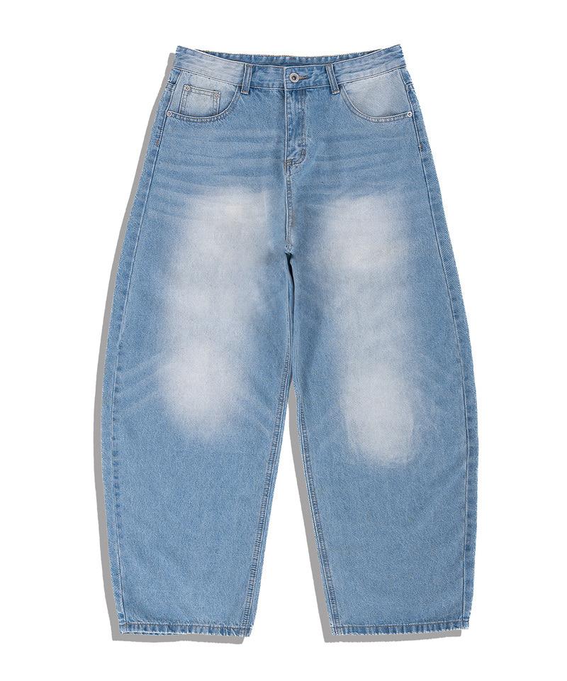 UNDEROFF Semi-Balloon Catwashed Denim Pants Indigo