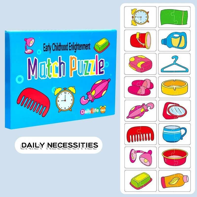 

Montessori Toys Matching Card Develop Animal Daily Traffic Cognitive Puzzle Games Early Learning Educational Toys for Children