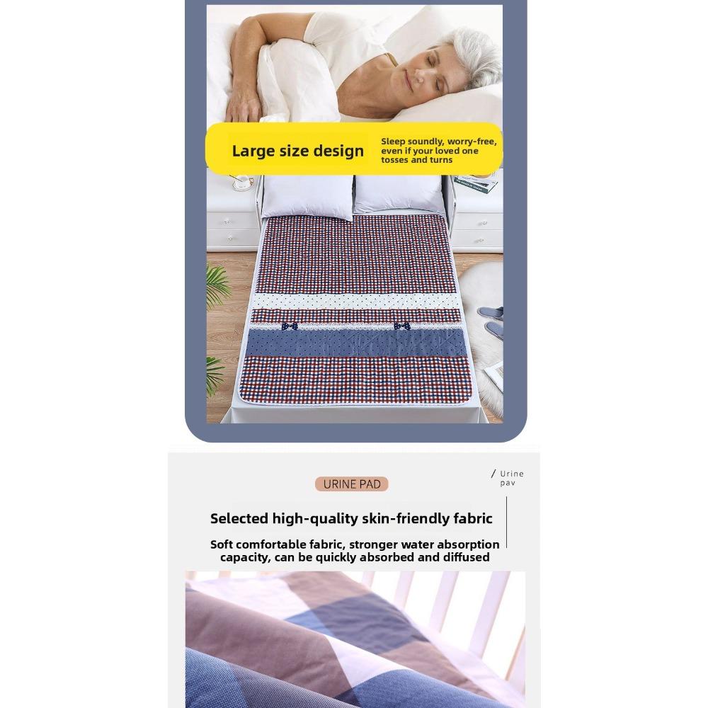 Waterproof Washable Incontinence Bed Pad, Large Size Anti-Side Leakage Care Mat for Adults Elderly Menstrual Student Dormitory