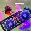 Fish Toys Small Hole Fish Bed Tunnel Hollow Design Suction Cup Fish Resting Tube Hideout Cave Fish Hideout Aquarium
