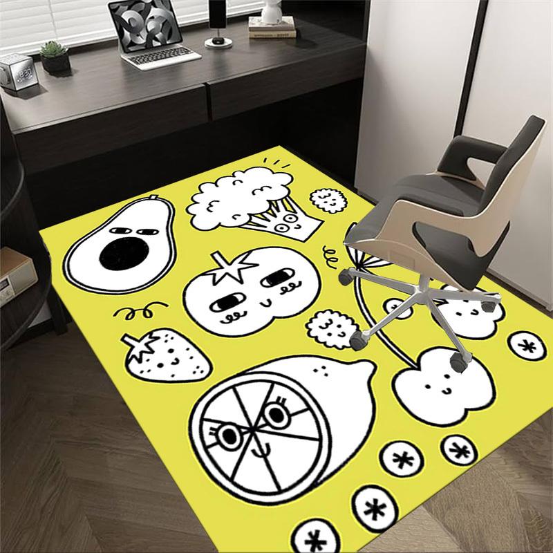 

1PC Fruits Vegetables Anti-slip carpet, suitable for Office, bedroomand playrooms. It can also be used as a sofa footrest cover-W38 60cm by 90cm