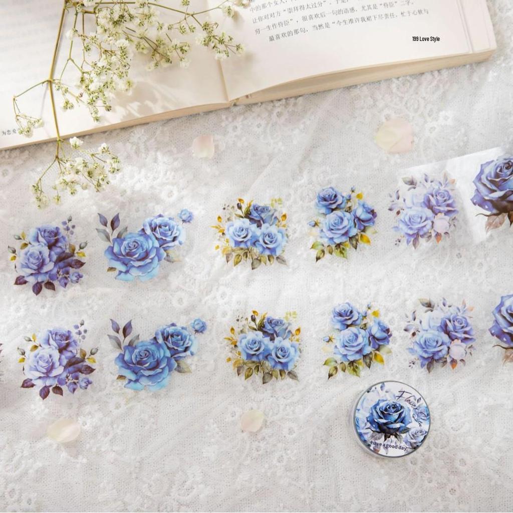 Beautiful Day Sea of Flowers Series: Die-cut PET Plant Journal Decoration Tapes (8 Styles)
