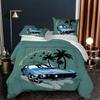 3D Classic Car Series Bedding Set Cartoon Car Theme Duvet Cover and Pillow Case 2/3 Pieces AU140 * 210 Quick Drying Home Decoration