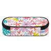 Pencil Bag Casual Strong Polyester Fabric Smooth Zipper with Main Compartment Mesh Pocket and Pen Slots for Everyday Study