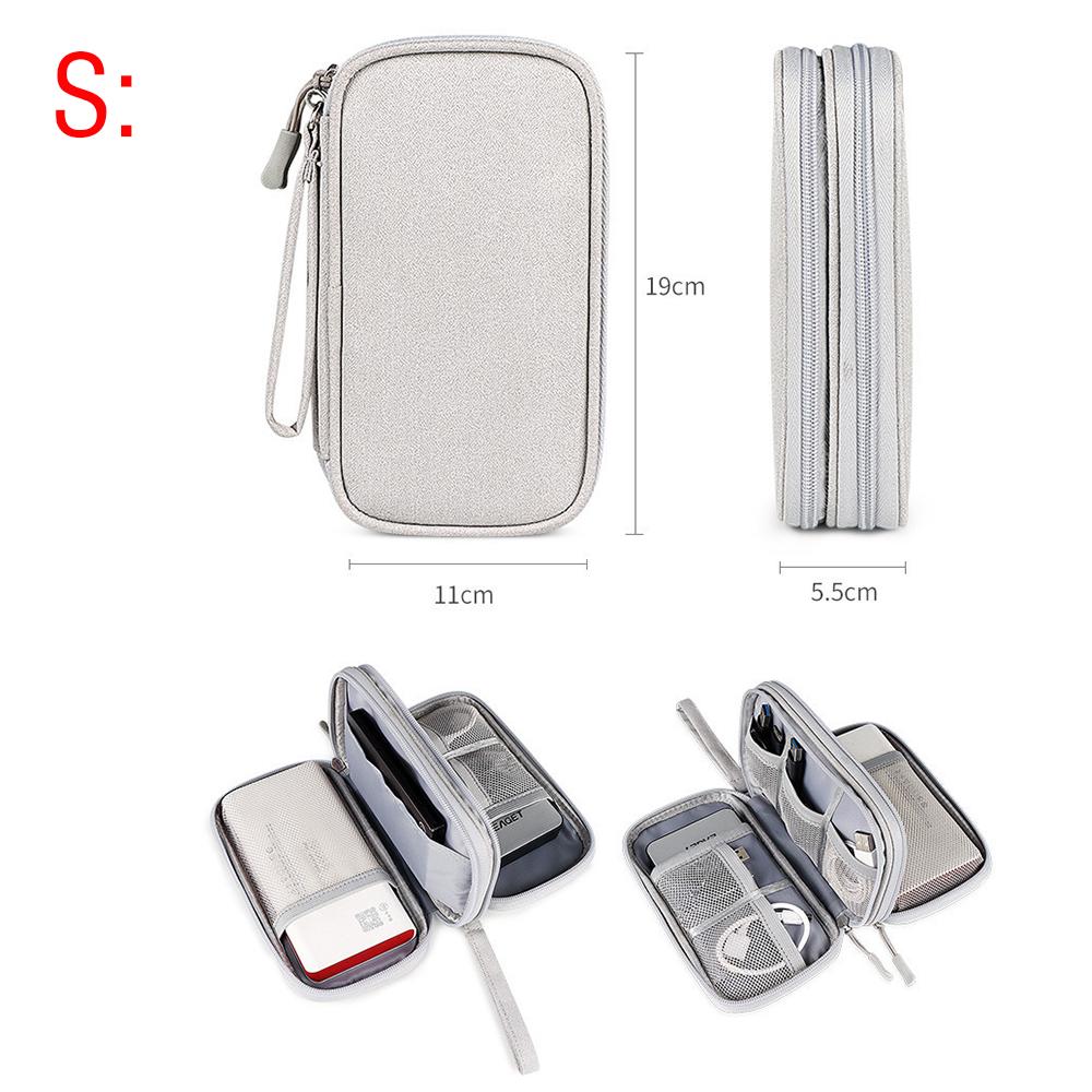Organisateur de Sac de Voyage pour Câbles, Pochette de Rangement Portable, Imperméable, pour Câbles Électroniques, Cordons, Power Banks, Sacs Organisateur pour Gadgets, Sac de Rangement
