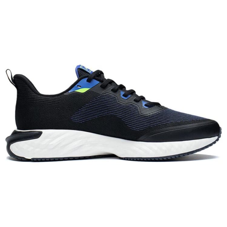 Li Ning Chasing Clouds TPU Abrasion Resistant Breathable Low Top Casual Running Shoes Men's Black Blue ARST011-3