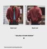 Green Deer Retro Harrington Men's Red Casual Jacket for Autumn/Winter