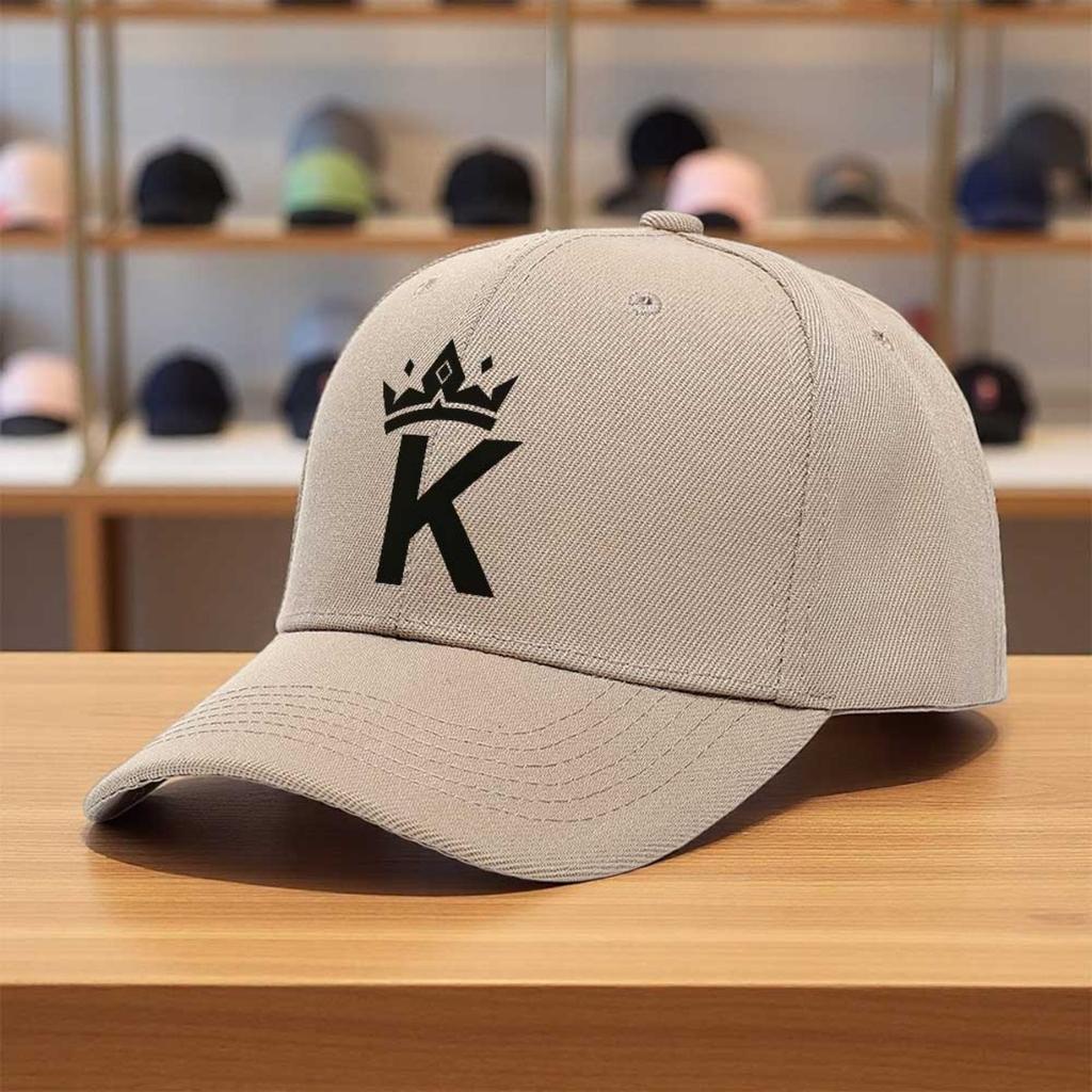 1pc Unisex Retro Sporty Letter K Cap Lightweight Machine Washable For Festivals Skateboarding Daily Wear