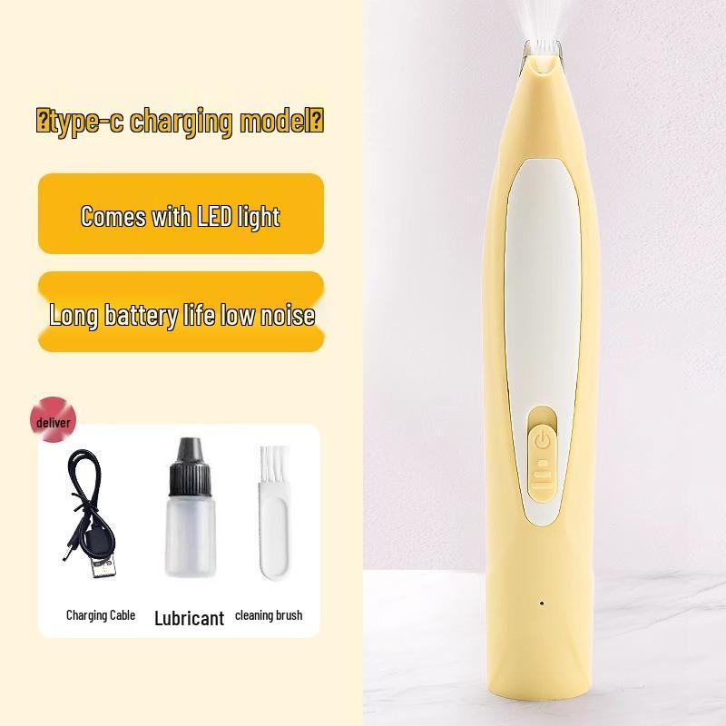 Electric Pet Hair Trimmer with Light for Cats & Dogs