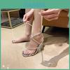 Summer High Heel Sandals With Rhinestones For Women Elegant Party Footwear