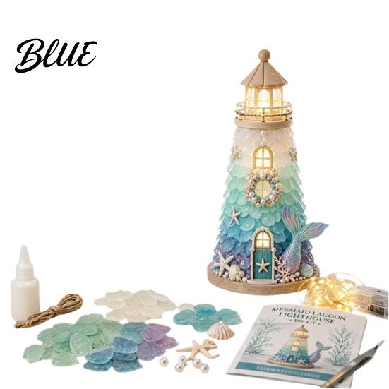 Beach Theme Room Up Unique DIY Kit Glass Lighthouse Decor Sea 3D Light Handmade Gift
