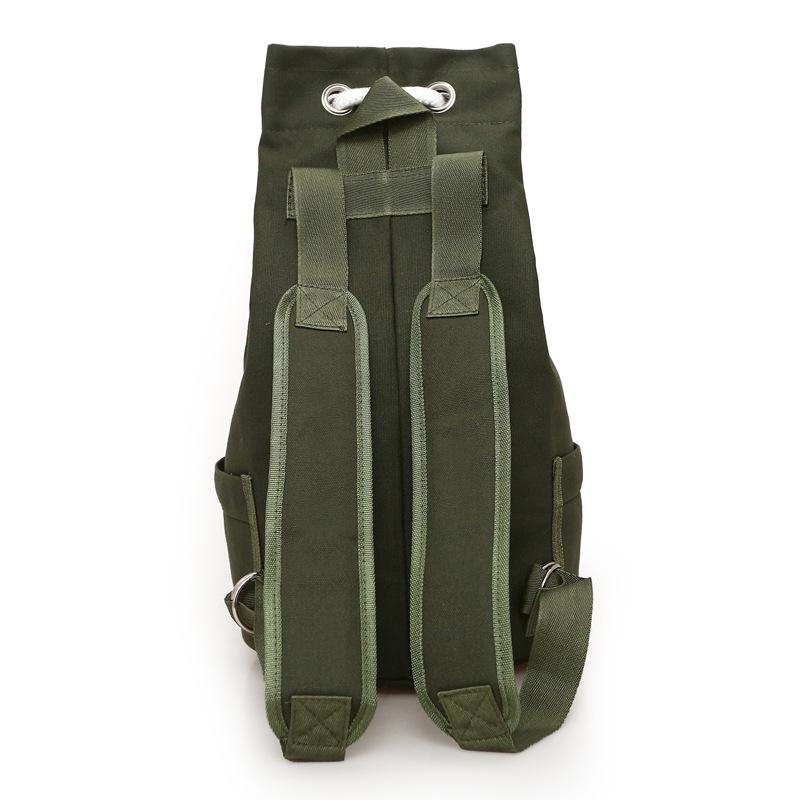 New Canvas Drawstring Backpack Large Capacity Water Bucket Basket Bag, Sports and Fitness Bag Cycling Backpack