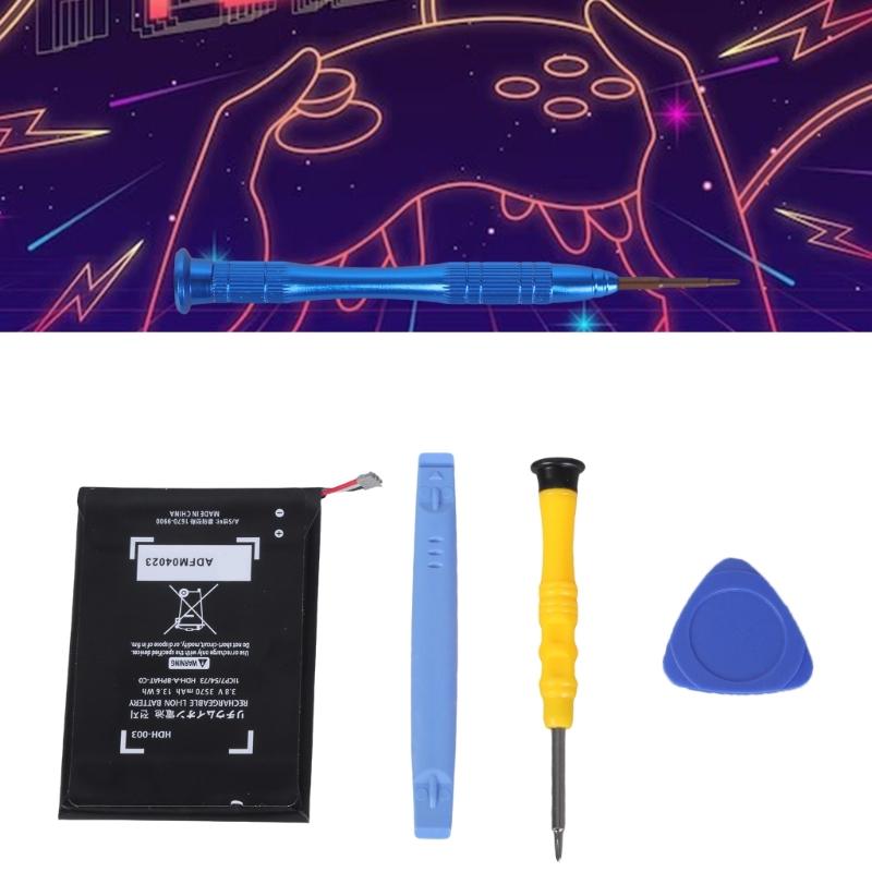 Replacement 3570mAh Battery for NS Lite Console High Capacity Rechargeable Battery with Repair Tools