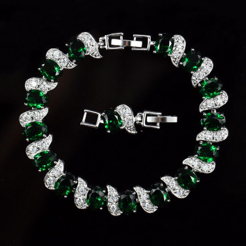 

Crystal Jewelry High-End Zircon Inlaid Real Gold Bracelet Popular Jewelry