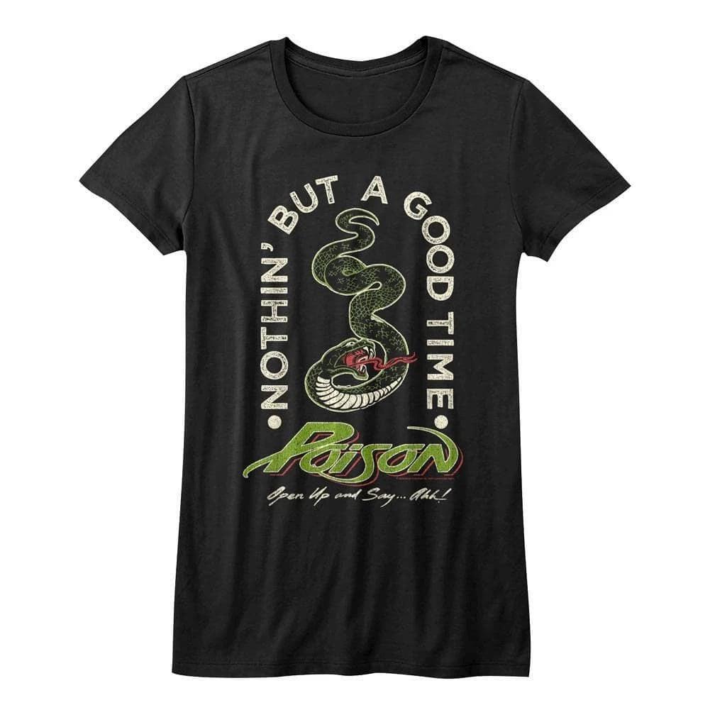 Poison Nothin But a Good Time Snake Women s T Shirt XXL