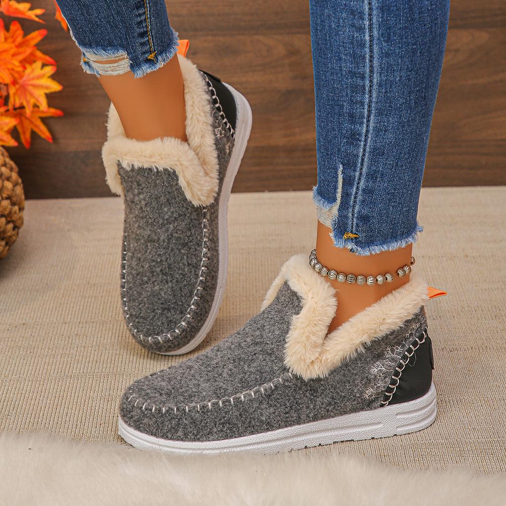 Fashion 2025 New Women Snow Boots Trend Casual Thickened Fluff Shoes Women Winter Keep Warm Comfortable Ankle Boots Zapatos De Mujer
