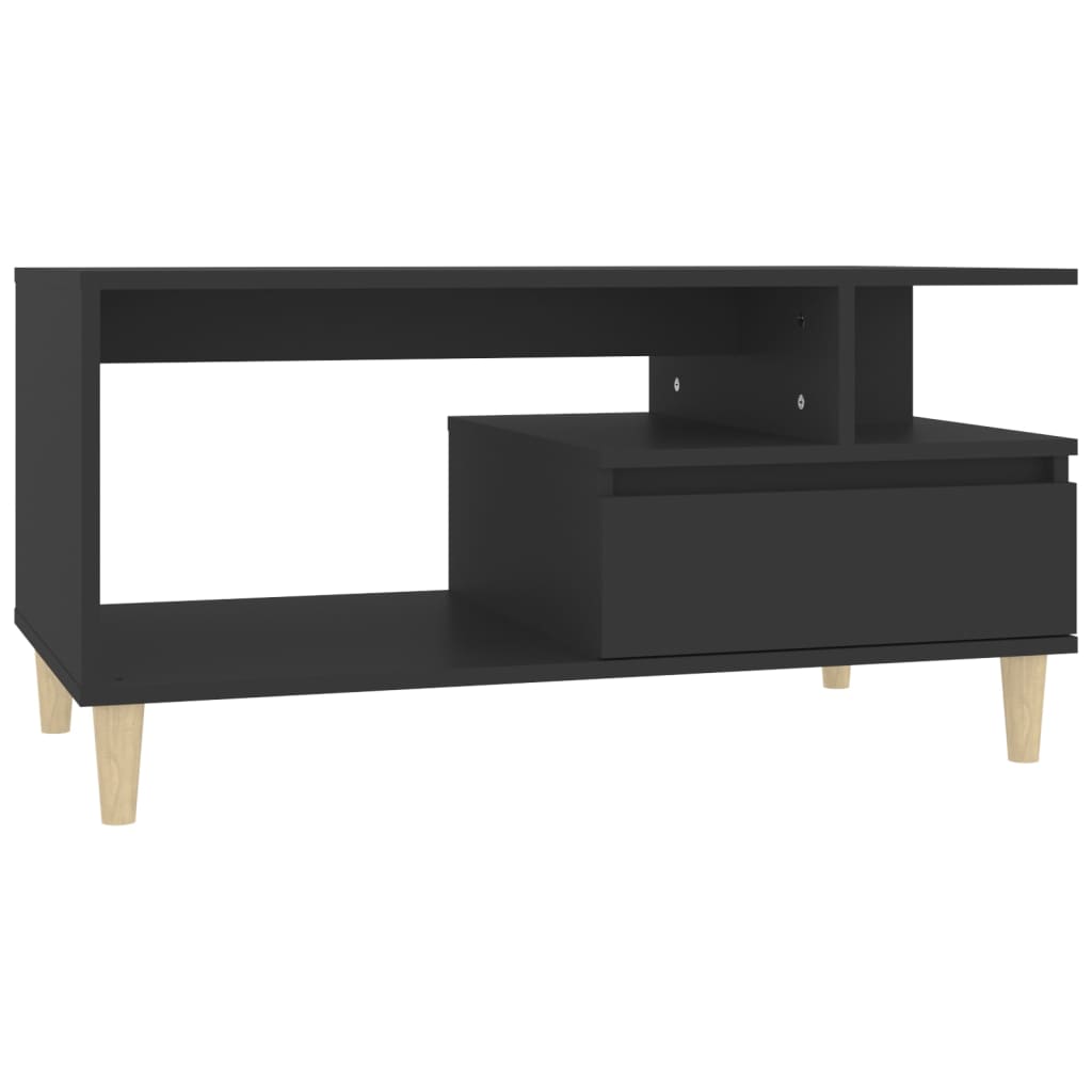 Coffee Table, Black 90x49x45 Cm, Wood-based Material