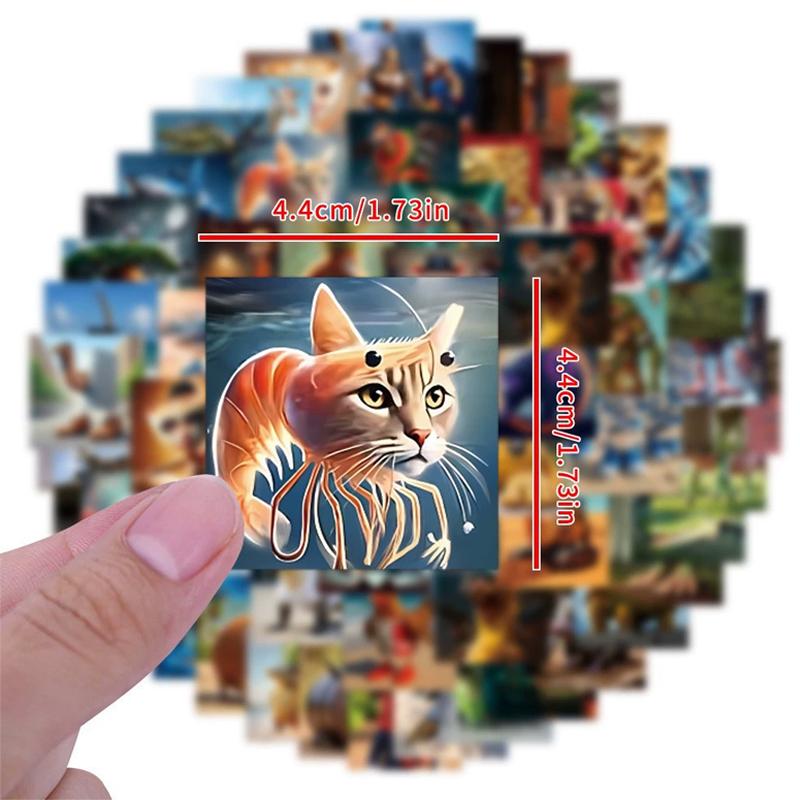 80 Stück/Set Italienische Gehirnfäule Sticker Tung Tung Tung Sahur Tralalero Tralala Ai Tier Sticker Wasserdicht DIY Dekoration