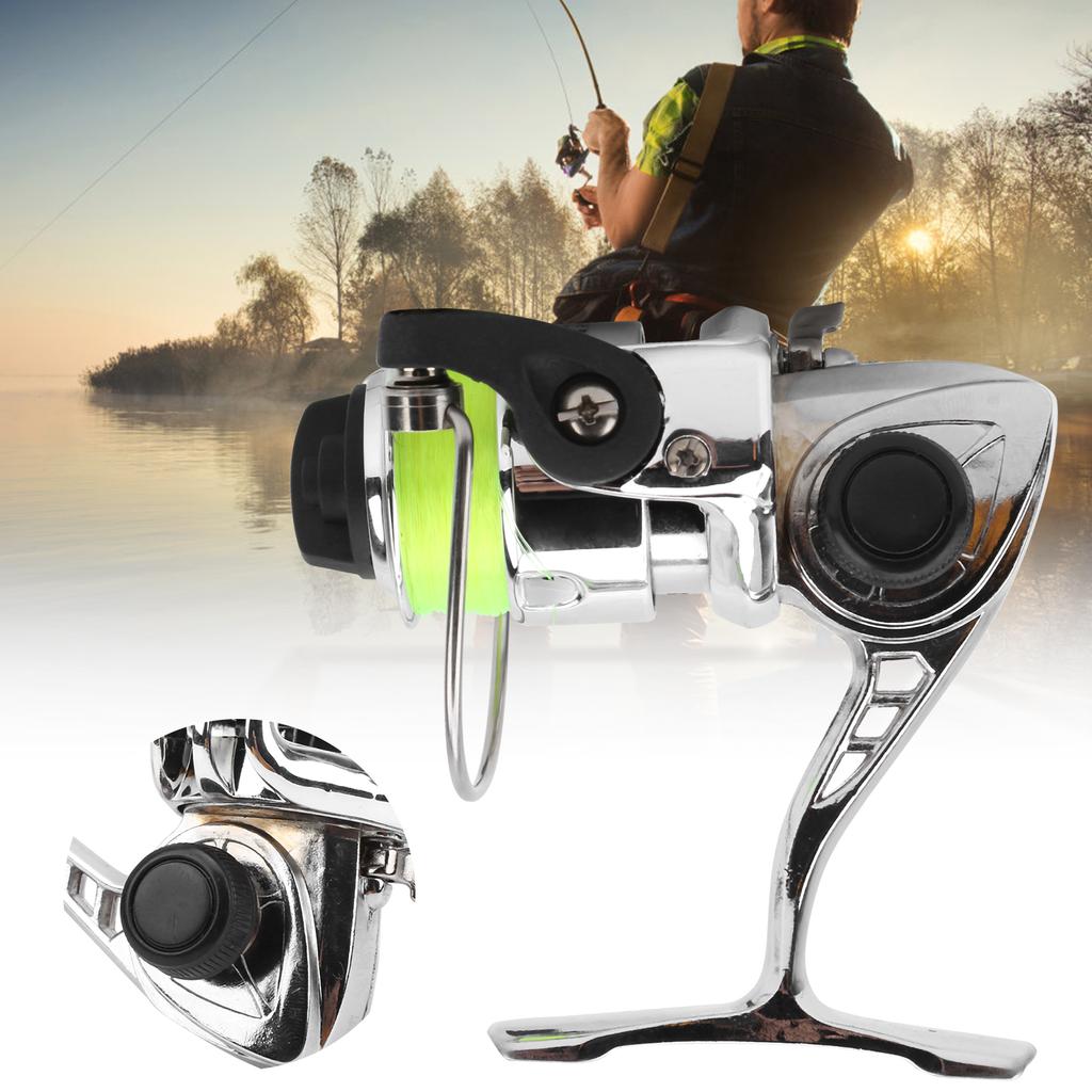 Portable Spinning Fishing Reel Foldable Rocker Arm Interchangeable Left Right Handle Fishing Tackle