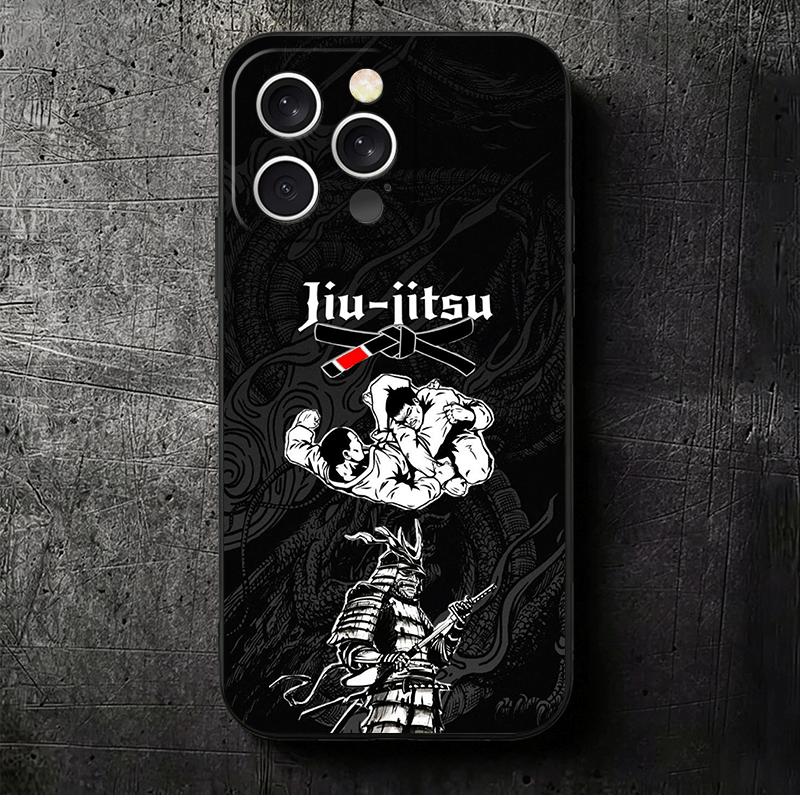 Judo Jiu Jitsu BJJ Brazilian Soft Phone Case for iPhone 16 16E 17 Air 15 Pro Max 14 Plus 13 Mini 11 12 7 Black Cover Back Shell