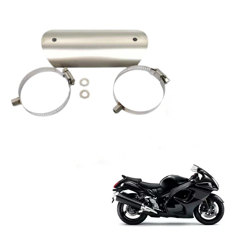 Motorcycle Middle Section Exhaust Pipe Stainless Steel Heat Shield Moto Exhaust Pipe Anti Scald Insulation Cover Silver