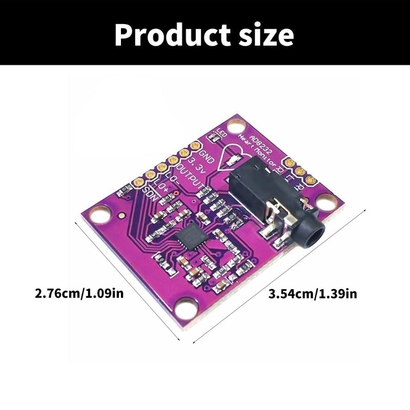 AD8232 ECGs Measurement Module for Real Time Heart Rate Signal Detection and Applications