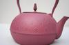 Ikenaga Ironworks Nanbu Iron Kettle, Gardenia and Cherry Blossom Pattern, Pink
