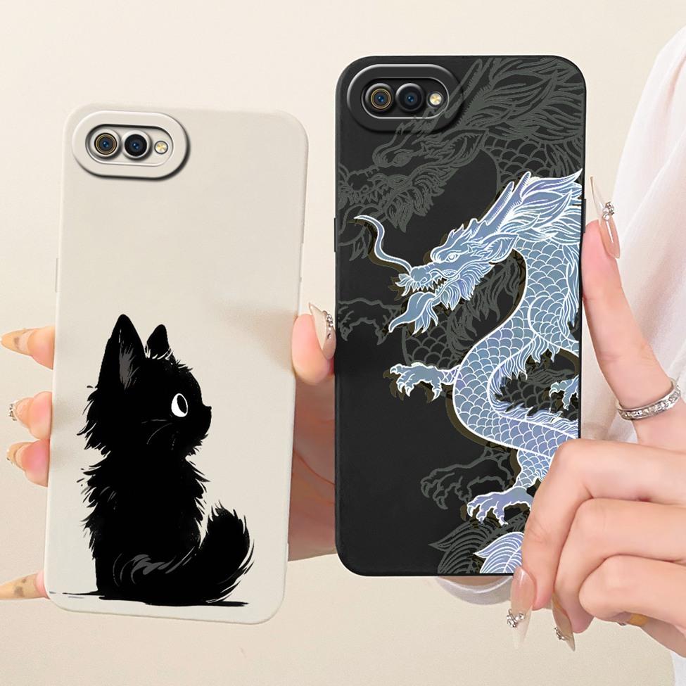 For Realme C2 Case Cover Silicone Luxury Fashion Cool Kawaii Cute Painted Phone Casing RMX1941 RMX1945 RMX1943