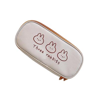 Cute Pencil Case Big Pen Bag Kawaii Stationery for Student Teens Girls Secondary School College Office Organizer.