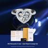 925 Sterling Silver Heart-Shaped Moissanite Jewelry Set: Ring, Necklace, Earrings