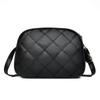 Fashion PU Leather Plaid Flap Bag CasualMessenger Crossbody Bag Solid Shoulder Bag