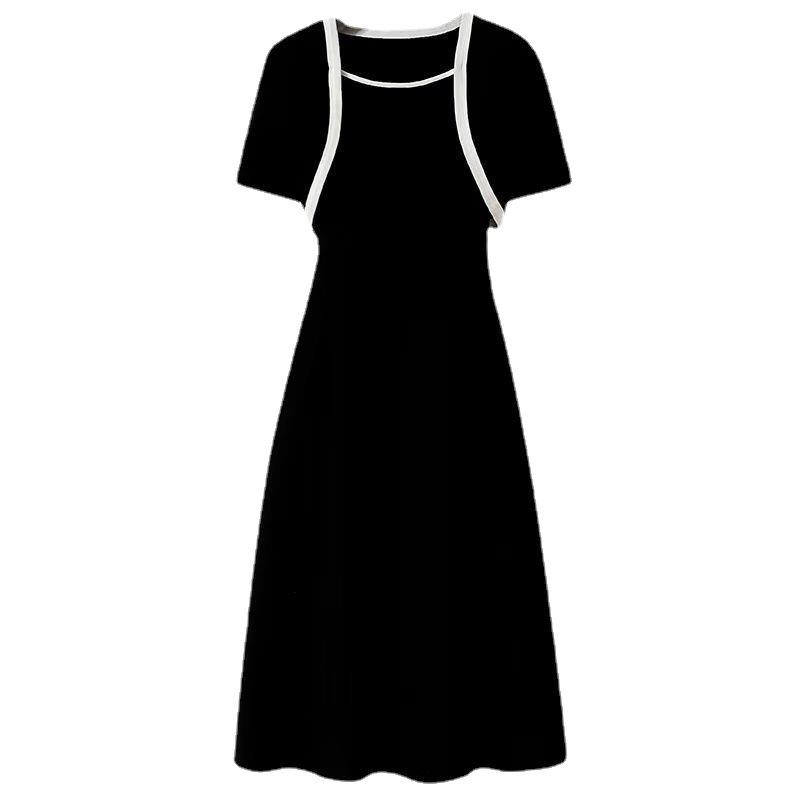 2023 Plus Size Women's Slimming Spaghetti Strap Dress & Cardigan Set