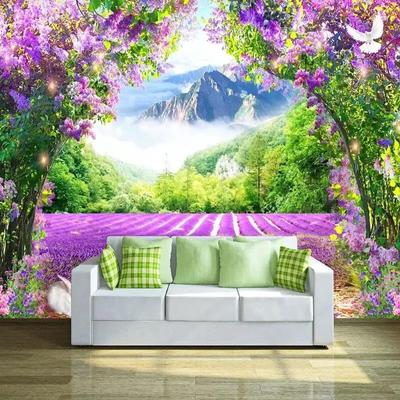 Landschaftsfoto Tapete 3d Blume Naturlandschaft Wandbild Pastoraler Stil Wandbild Wohnzimmer Hausdekor