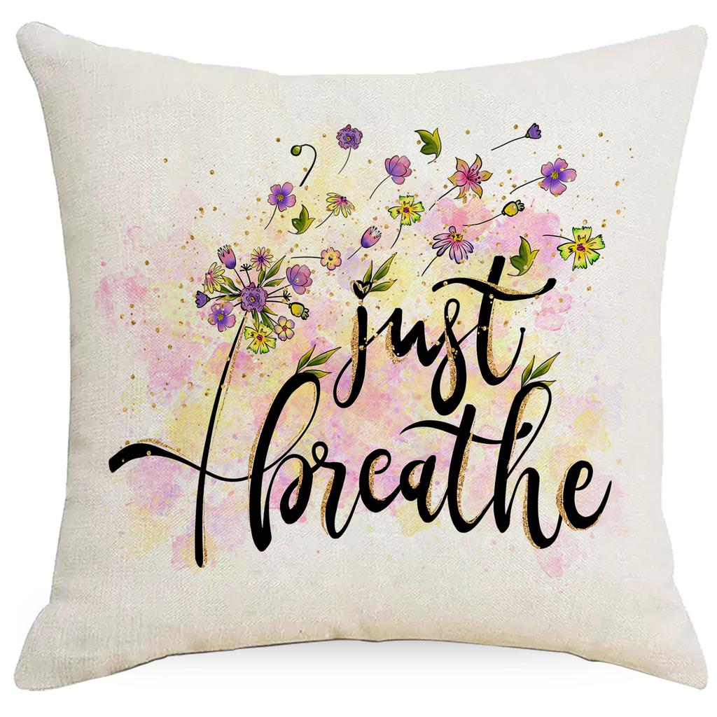 New Creative Floral Dandelion Pillow Case Home Sofa Cushion Pillow Case Decoration