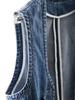 Women's Hong Kong Style Retro Loose Denim Vest - Short, Sleeveless, Casual Korean Fashion