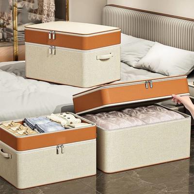 Large Capacity Moving Wardrobe Clothing Storages Box Fold Able Quilt Storage Bag Moving Bag Cotton Quilt Bag For Bedroom Closet