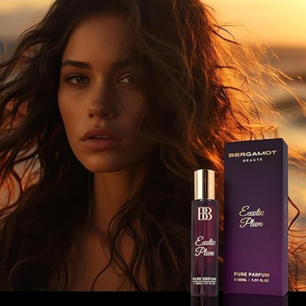 Bergamot Beaute EXOTIC PLUM Pure Parfum | Plum, Honey & Vanilla | 12+ Hrs Long Lasting Perfume for Women | Higher Concentration than EDP 30ML
