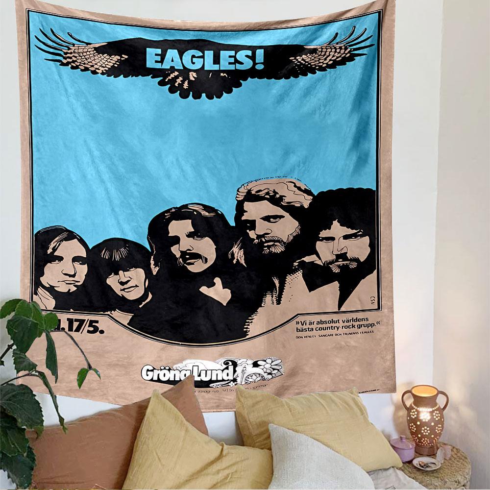 Гобелен с изображением концерта Eagles, Настенное панно, Постер рок-шоу, Настенный декор для спальни, гостиной, общежития
