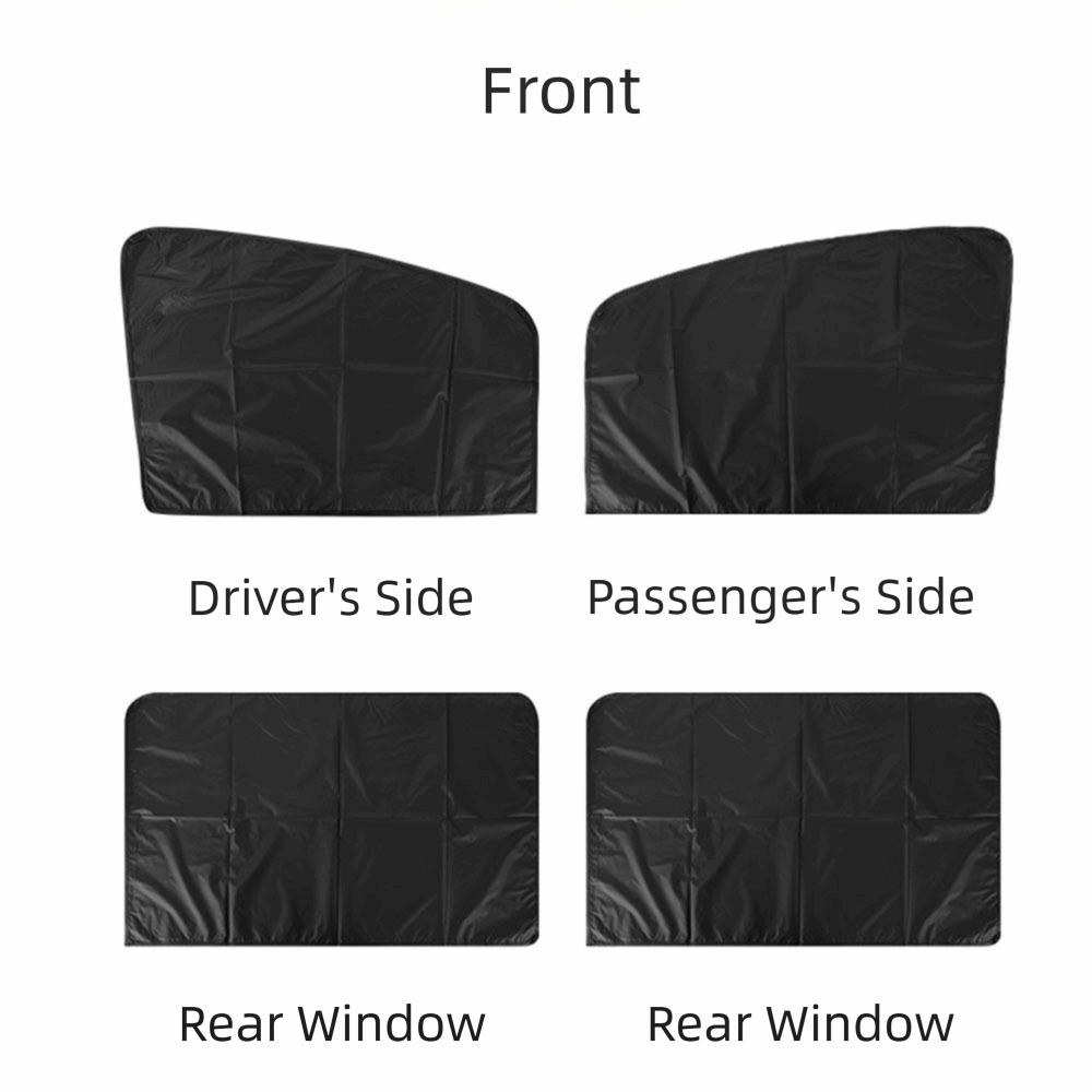 2/4Pcs 99% UV Blocking Car Window Covers Blackout Car Privacy Curtains Car Window Sun Shade Camping