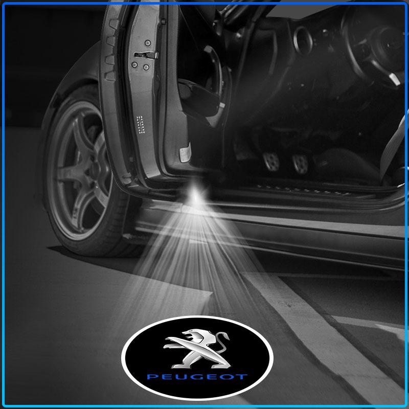 2pcs HD Led Welcome Light Car Door Projector Lamps Car Accessories For Peugeot 107 108 206 207 208 301 307 308 405 406 407 408 508 807 2008 3008 4008
