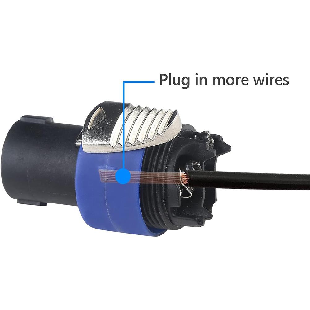 20 Pcs Audio Speaker Plug Twist Lock 4 Pole Ohm Plug NL4FC Speaker Connector for Amplifier