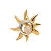 Classic Spiral Sun Ring Stainless Steel Metal Smooth Finger Rings Gold Adjustable Hand Ornament Wedding
