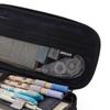 Pencil Bag Gray Large Capacity Metal Zipper Canvas Mesh Pocket Large Pencil Case for Students School Office Student