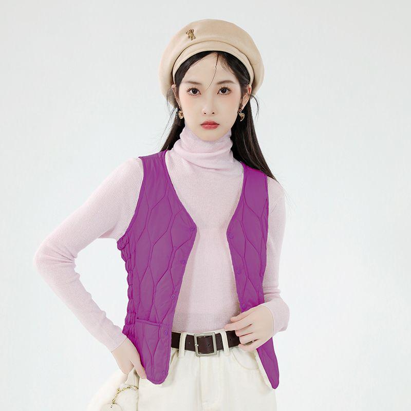 

2025 Winter Velvet Slimming V-neck Vest 4XL (132-142 lbs)