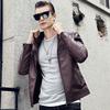Men's Casual Jacket Autumn Men's PU Leather Jacket British Style Motorcycle Jacket Men's Leather Jacket Trend